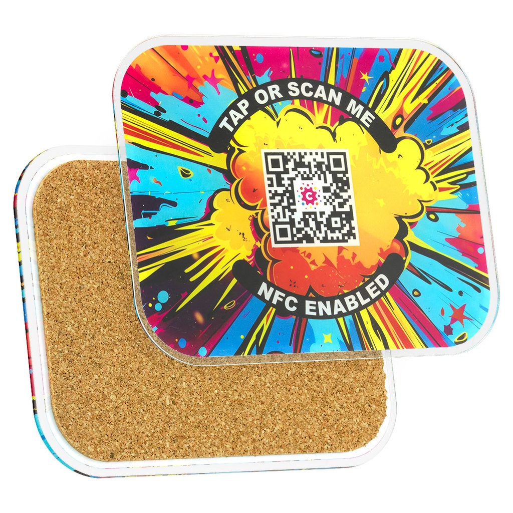 Recycled Acrylic NFC Coaster Oblong Medium