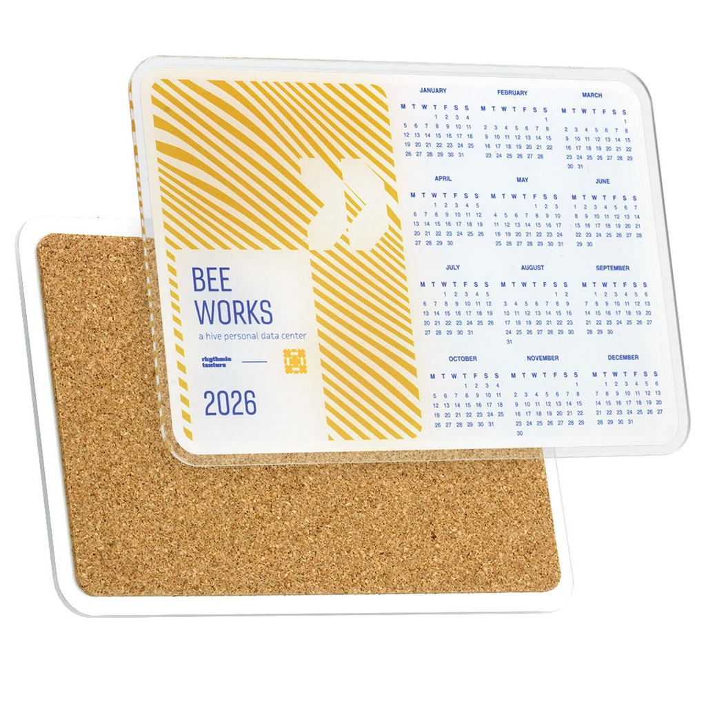 Recycled Acrylic NFC Coaster Calendar Large