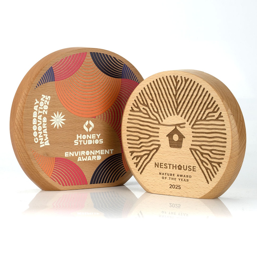 Beech Facet Sunrise Award 180mm x 160mm