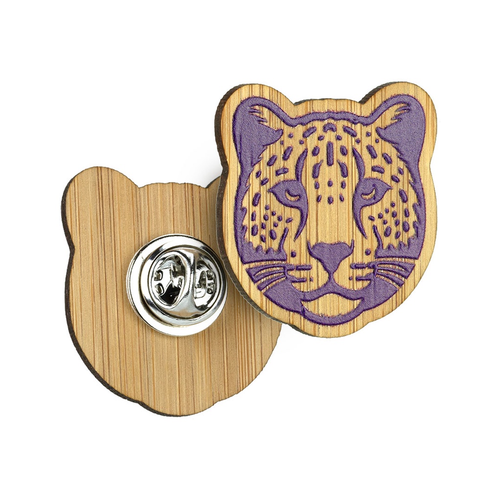 Bamboo Printed Clutch Pin Badge Upto 35x35mm