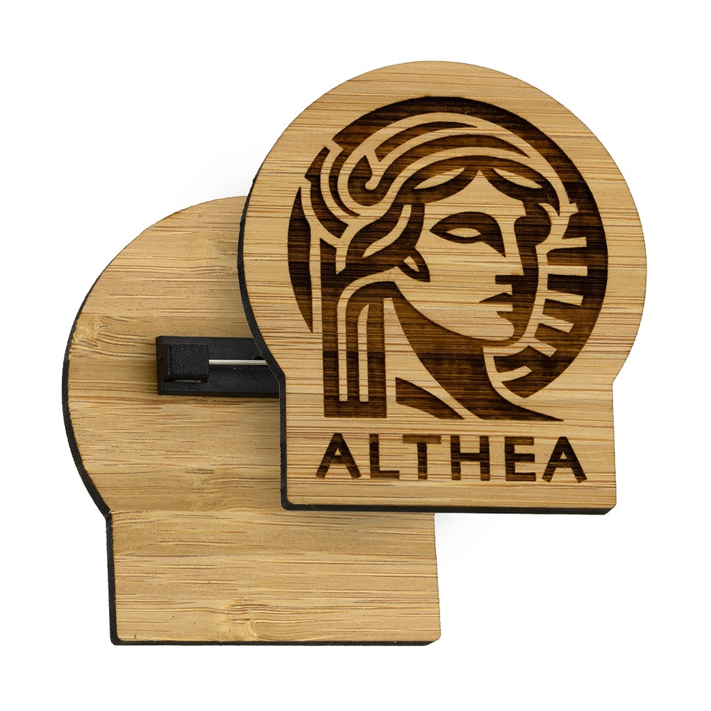 Bamboo Engraved Pin Badge Upto 70x70mm