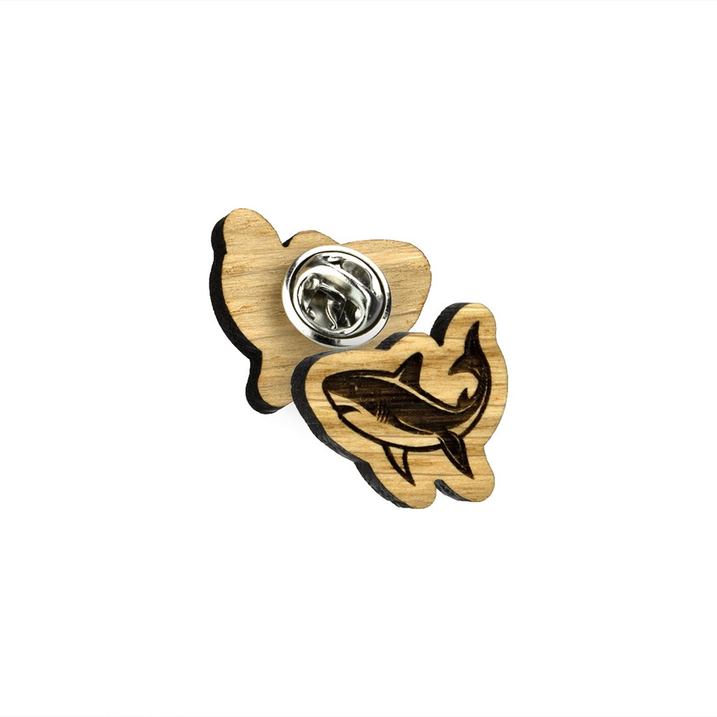 Oak Engraved Clutch Pin Badge Upto 25x25mm