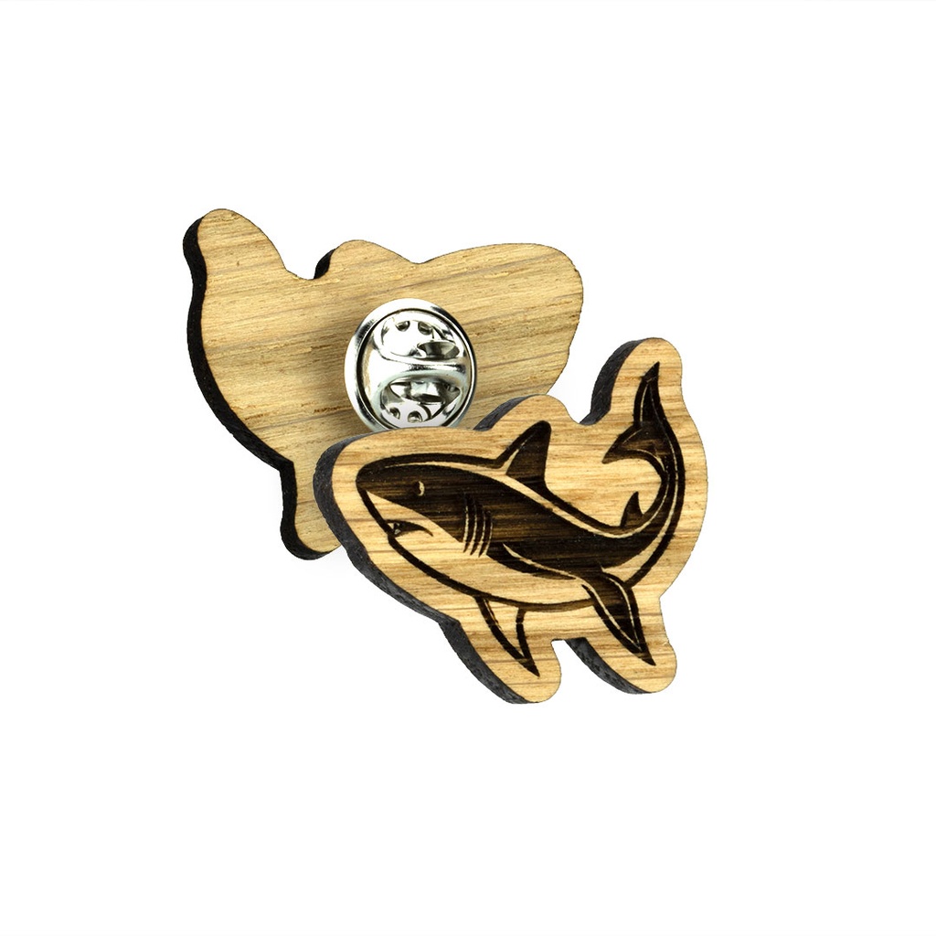 Oak Engraved Clutch Pin Badge Upto 35x35mm