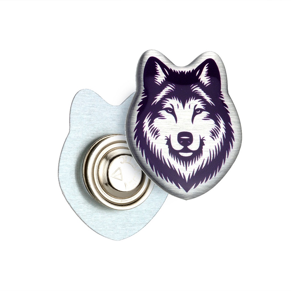 Aluminium Domed Clutch Pin Badge with Magnet Fitting Upto 25x25mm
