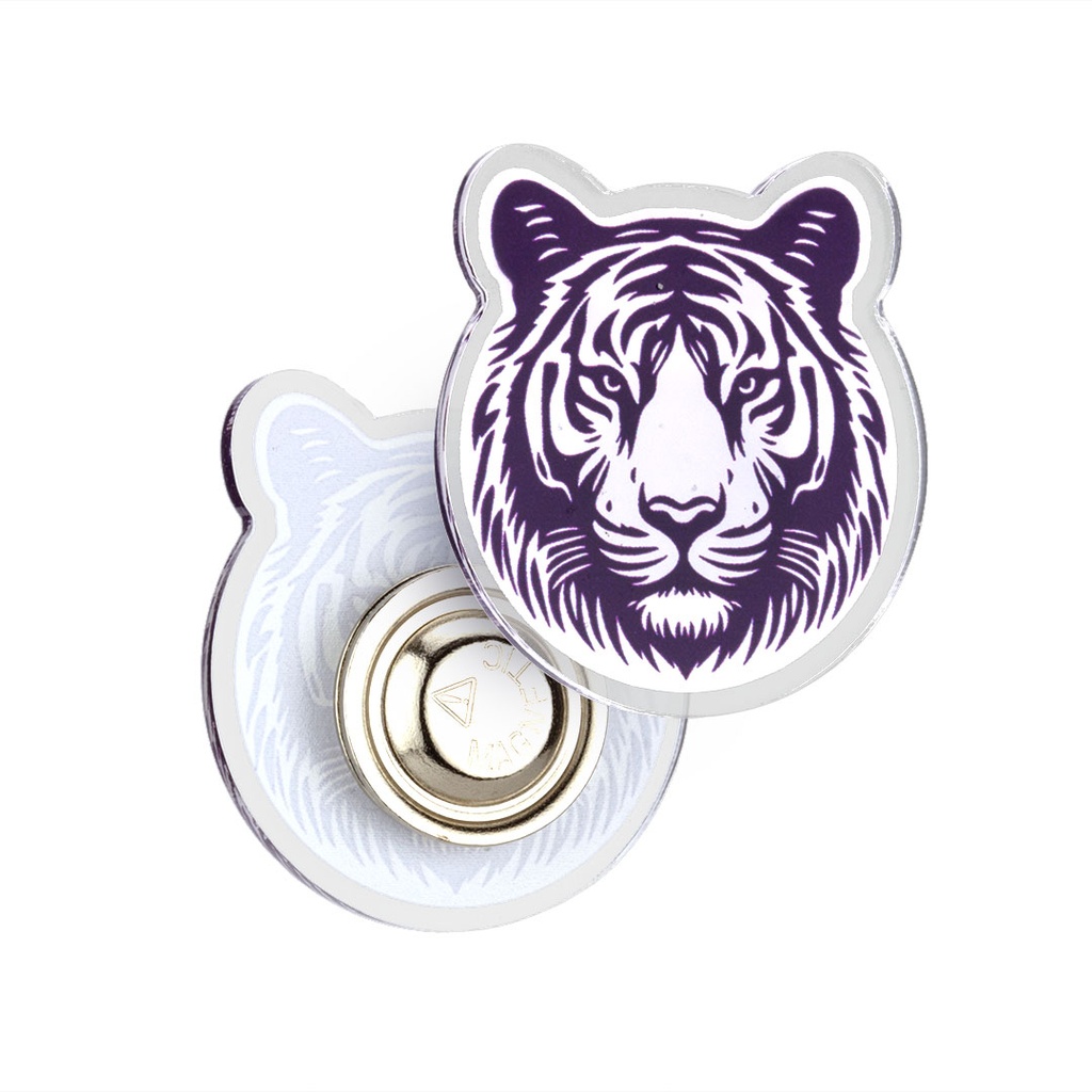 Recycled Acrylic Clutch Pin Badge with Magnet Fitting Upto 25x25mm