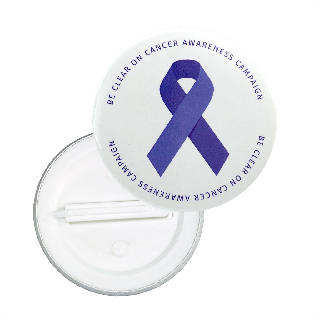 55mm Button Badge with Recycled Plastic Clip