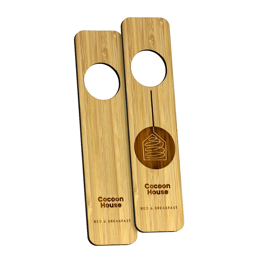 Bamboo Oblong Door Hanger - Double Sided