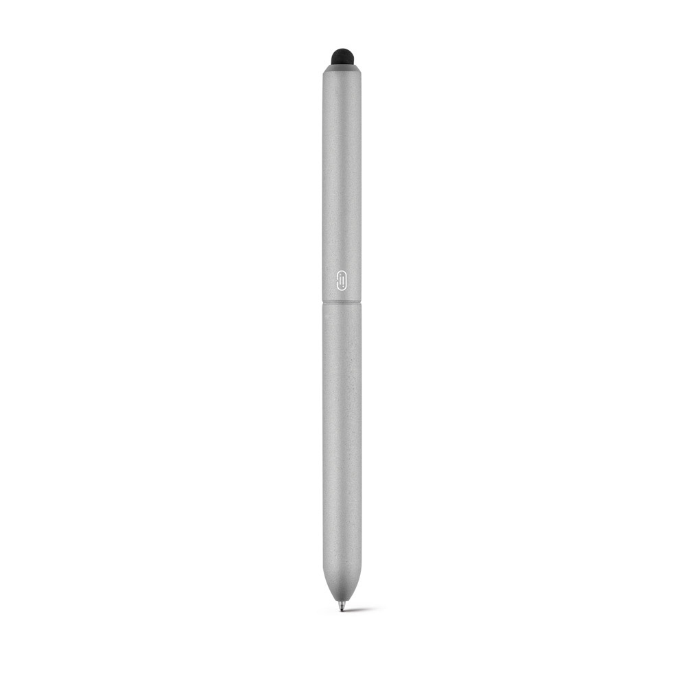 Ball pen with touch tip in aluminium