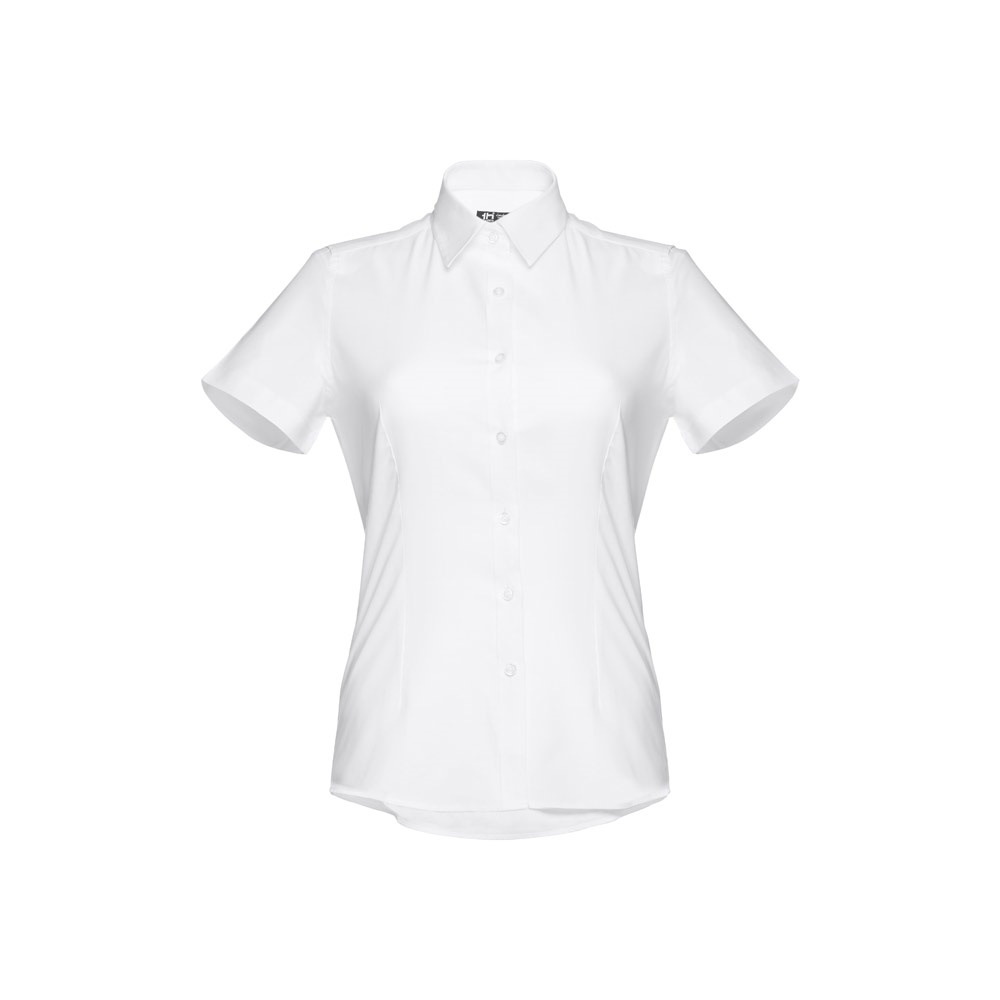 THC LONDON WOMEN WH. Women's short-sleeved oxford shirt. White
