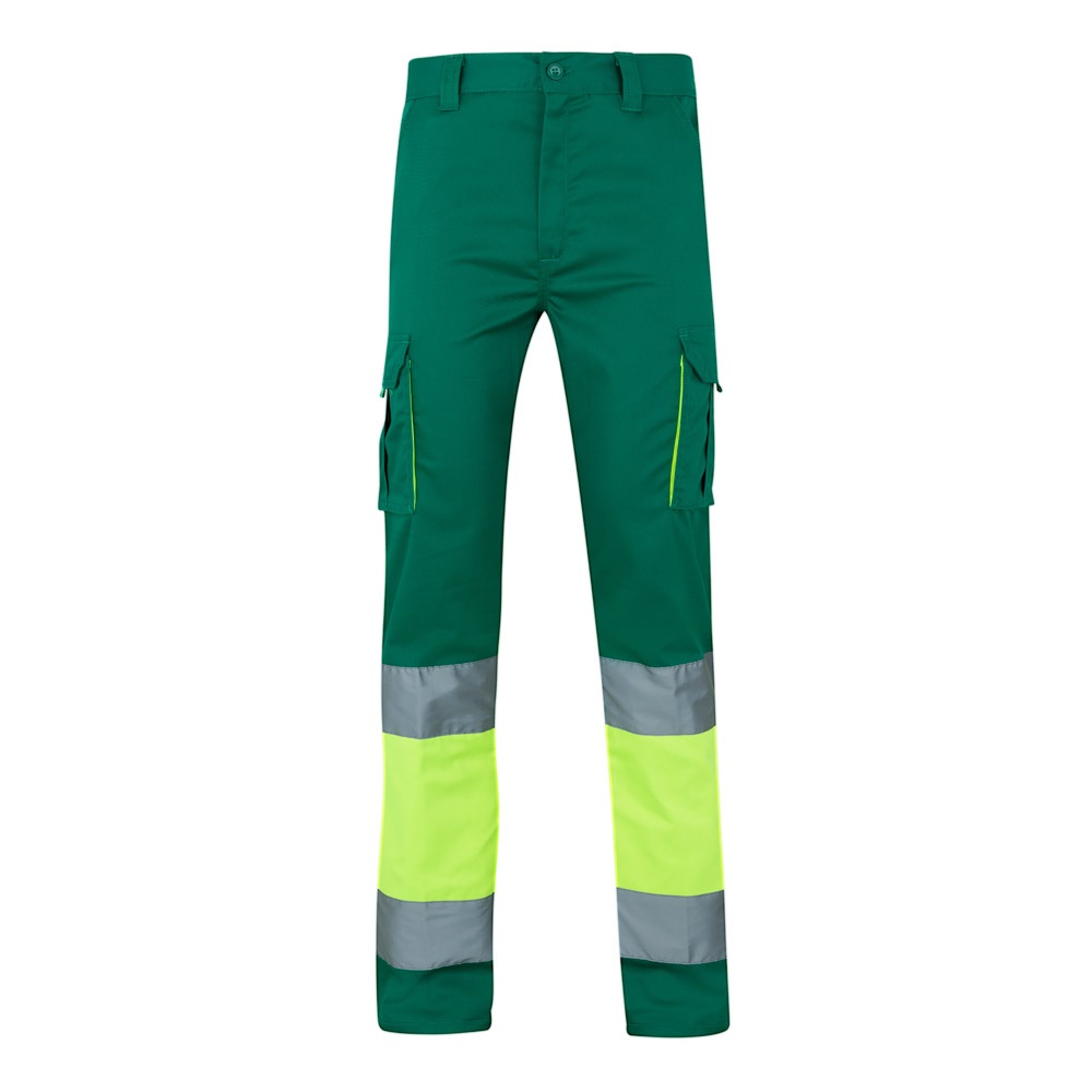VL ZEUS LARGE. Two-tone, multi-pocket stretch trousers (240g/m²), in cotton (46%), EME (38%) and polyester (16%)