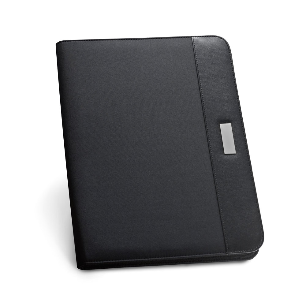 PASZO. PU and microfibre A4 folder with lined pages