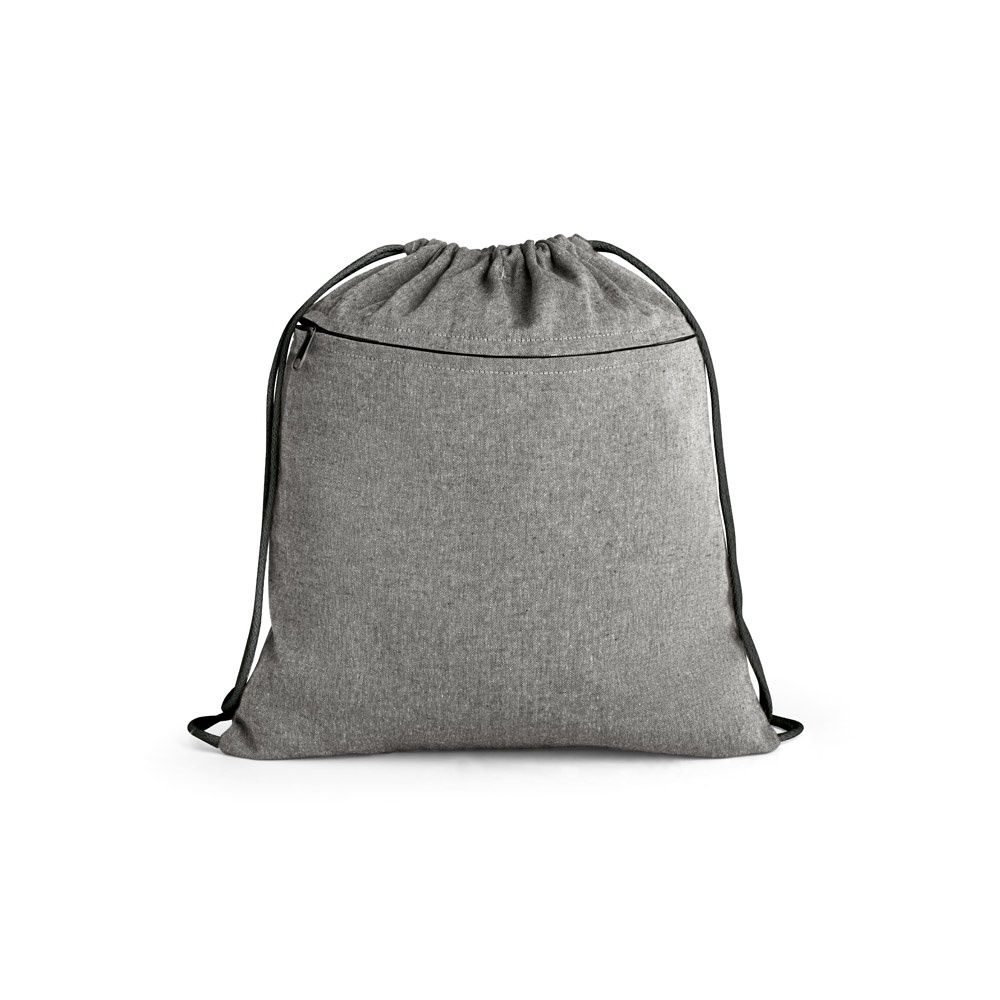 CHANCERY. Drawstring bag in recycled cotton (70%), polyester (30% rPET) (140 g/m²)