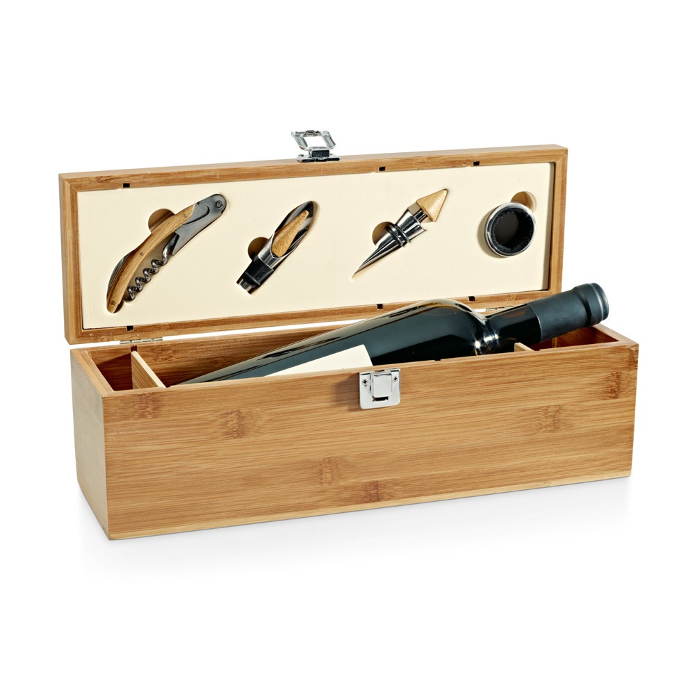 SYRAH. Bamboo, ABS and stainless steel wine set