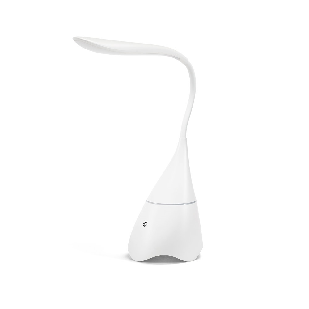 GRAHAME. Portable desk lamp with speaker and 5-hour battery life in recycled ABS (100% rABS)