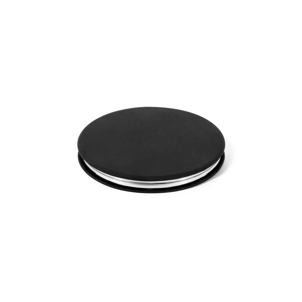 FREYA. Double-sided round mirror with matte PU exterior