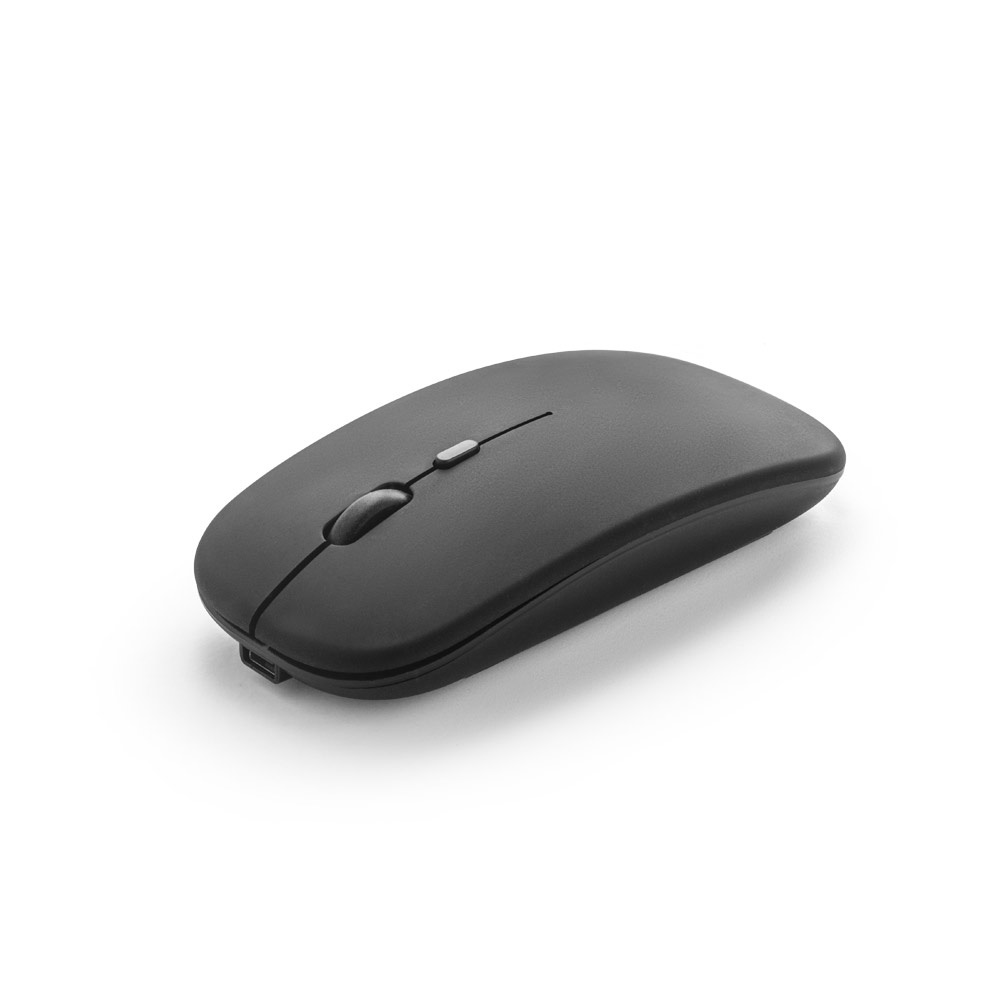 KHAN. Wireless mouse with 500mAh battery in recycled ABS (100% rABS)
