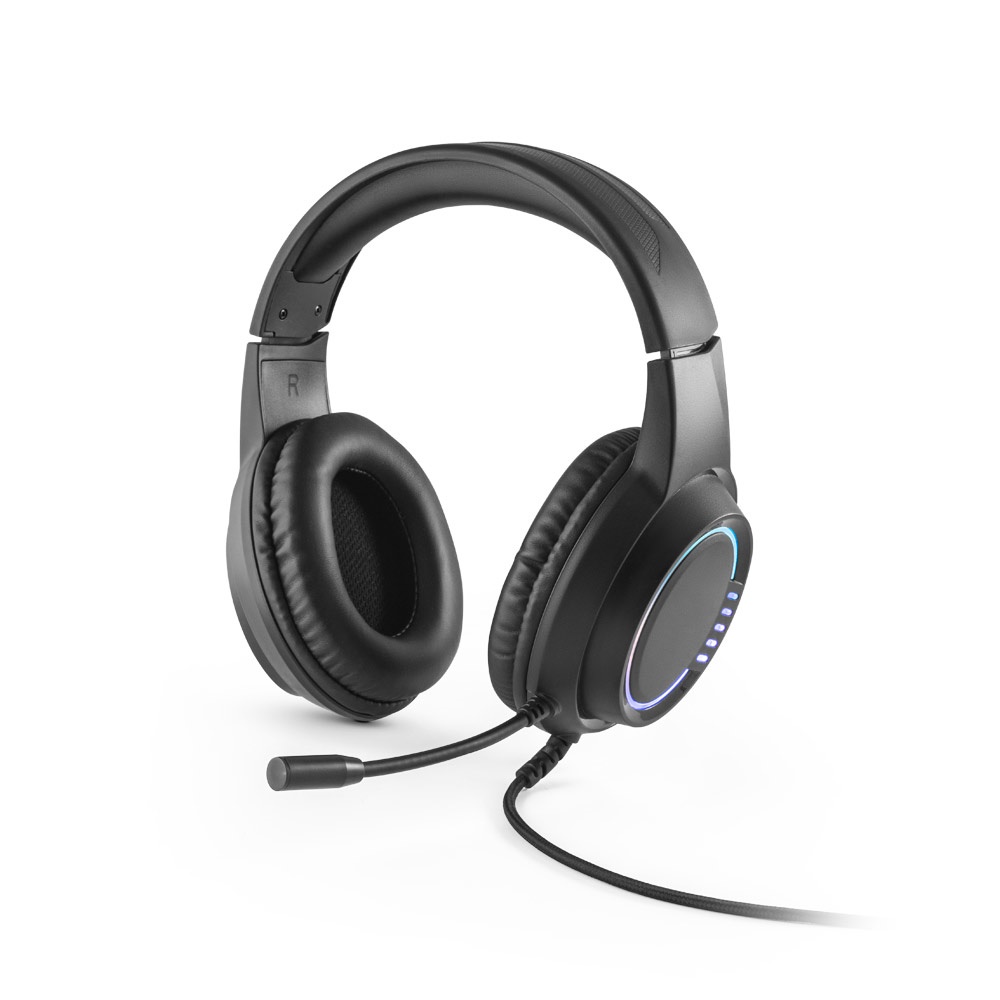 Thorne Headset RGB. ABS gaming headphones with cable, microphone and RGB LED lights