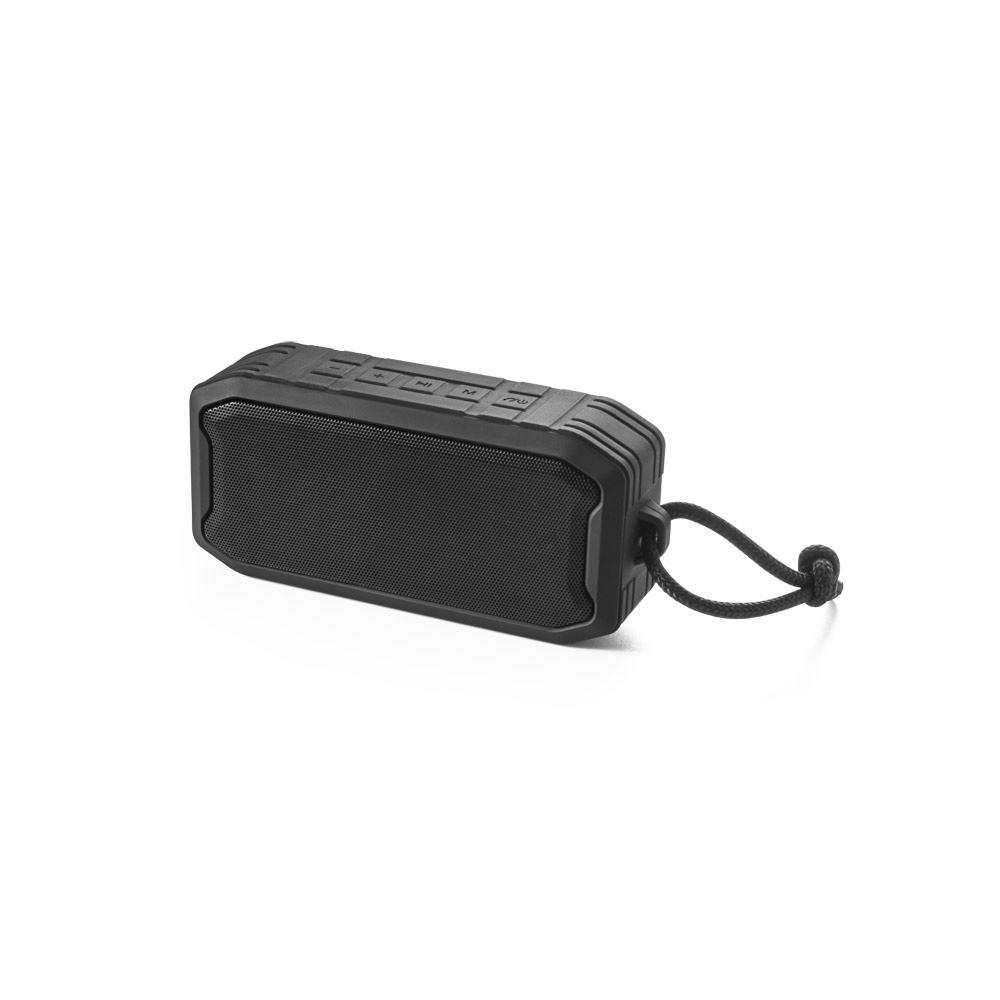 SHEERAN. Portable 10W speaker with IPX7 and 9h battery life on 100% recycled ABS