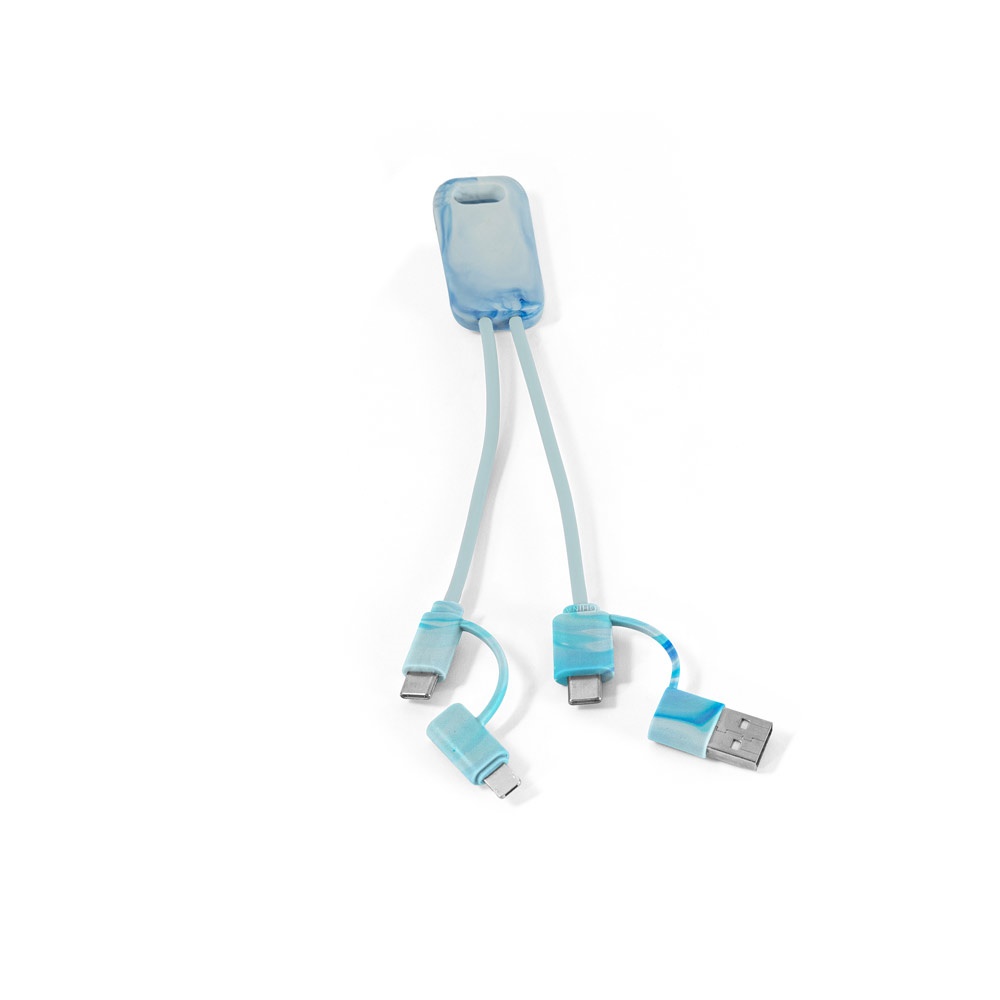 BERNERS. Superfast 6-in-1 USB cable in recycled PET (100% rPET)