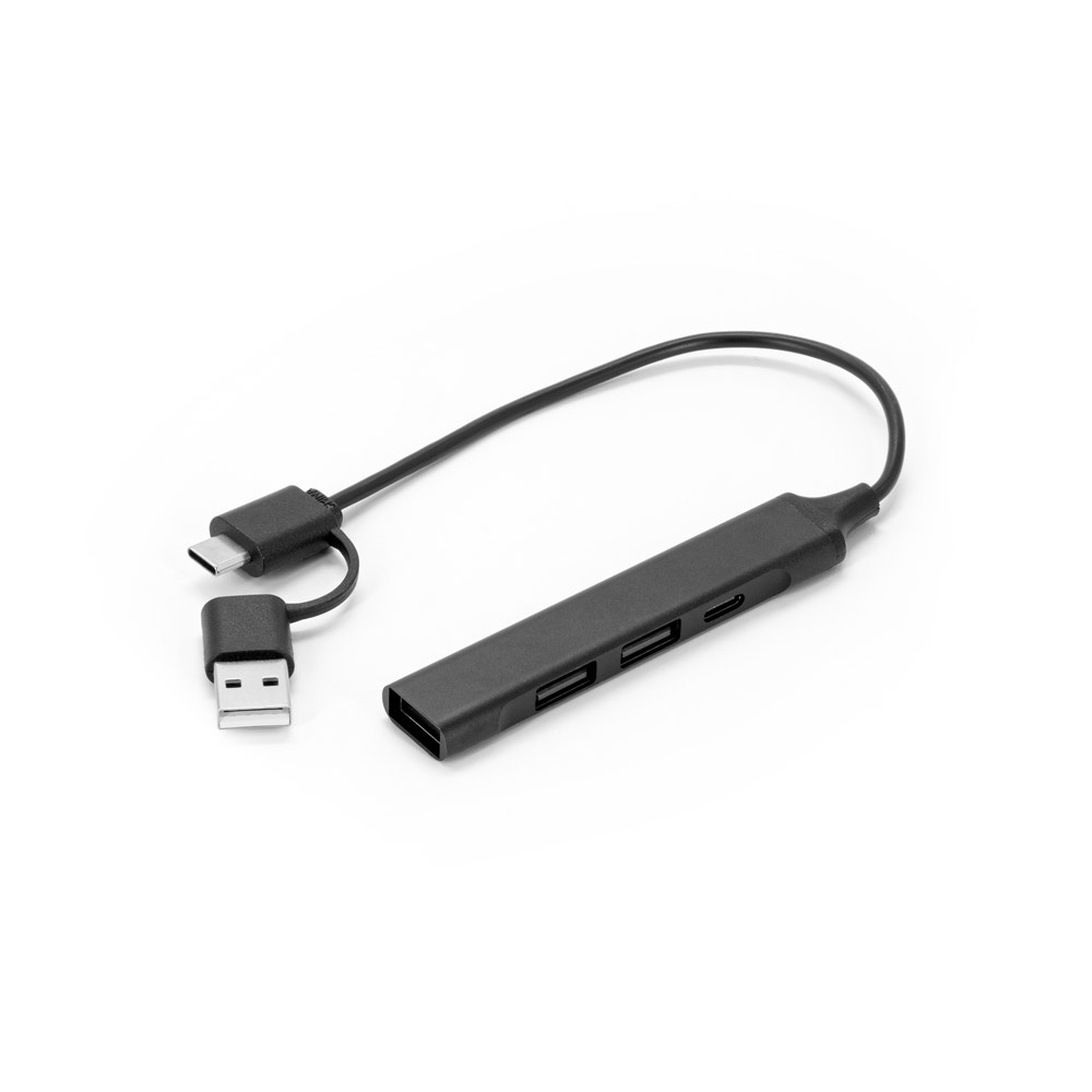 BENIOFF. A multifunctional hub that expands your device’s connectivity, made from recycled PET (33% rPET) and recycled aluminium (31% rAL)