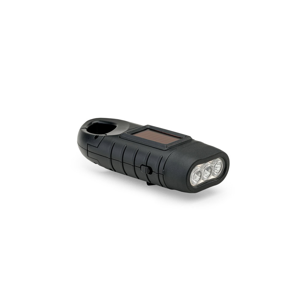 SOLARKY. Compact 0'5 W ABS torch with 3 white LEDs with 90 lumens