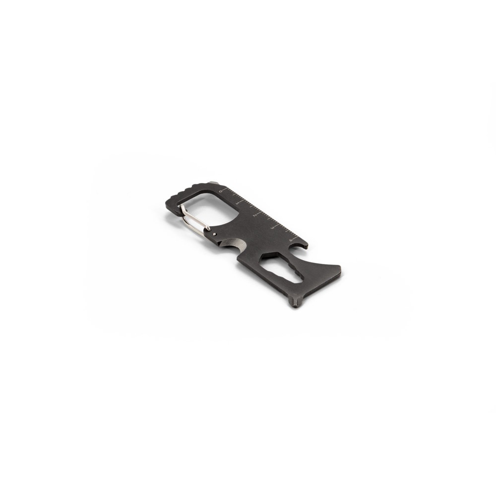 SCREWY. Stainless steel multifunction card with 8 functions