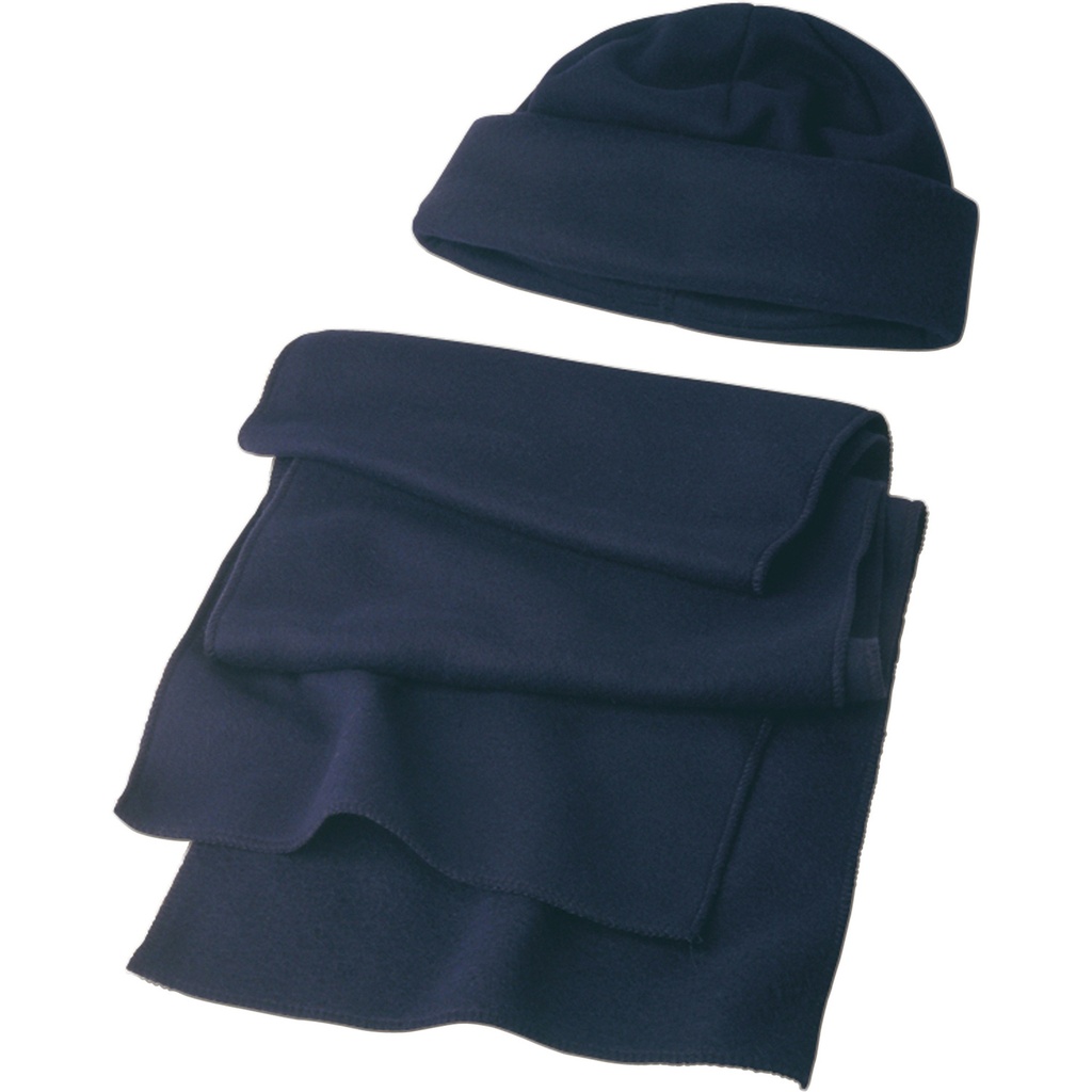 Fleece beanie and scarf (printed)