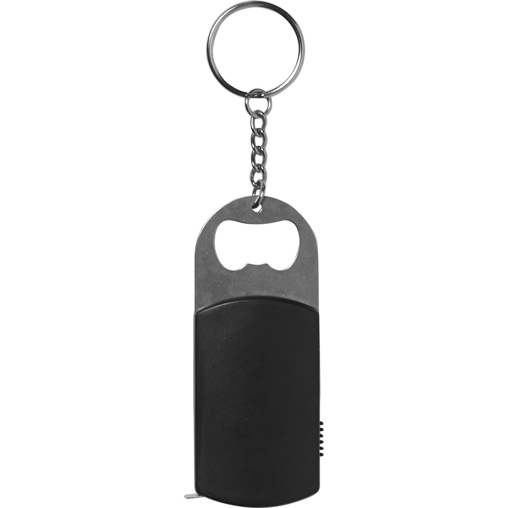 Tape measure and bottle opener keyring (1m)