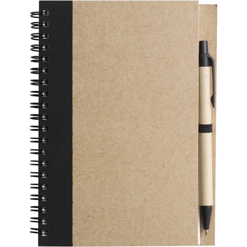 Recycled notebook with ballpen
