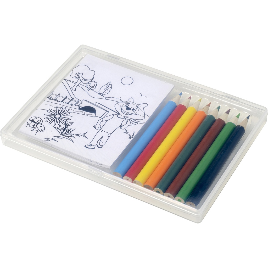 Pencils and colouring sheets