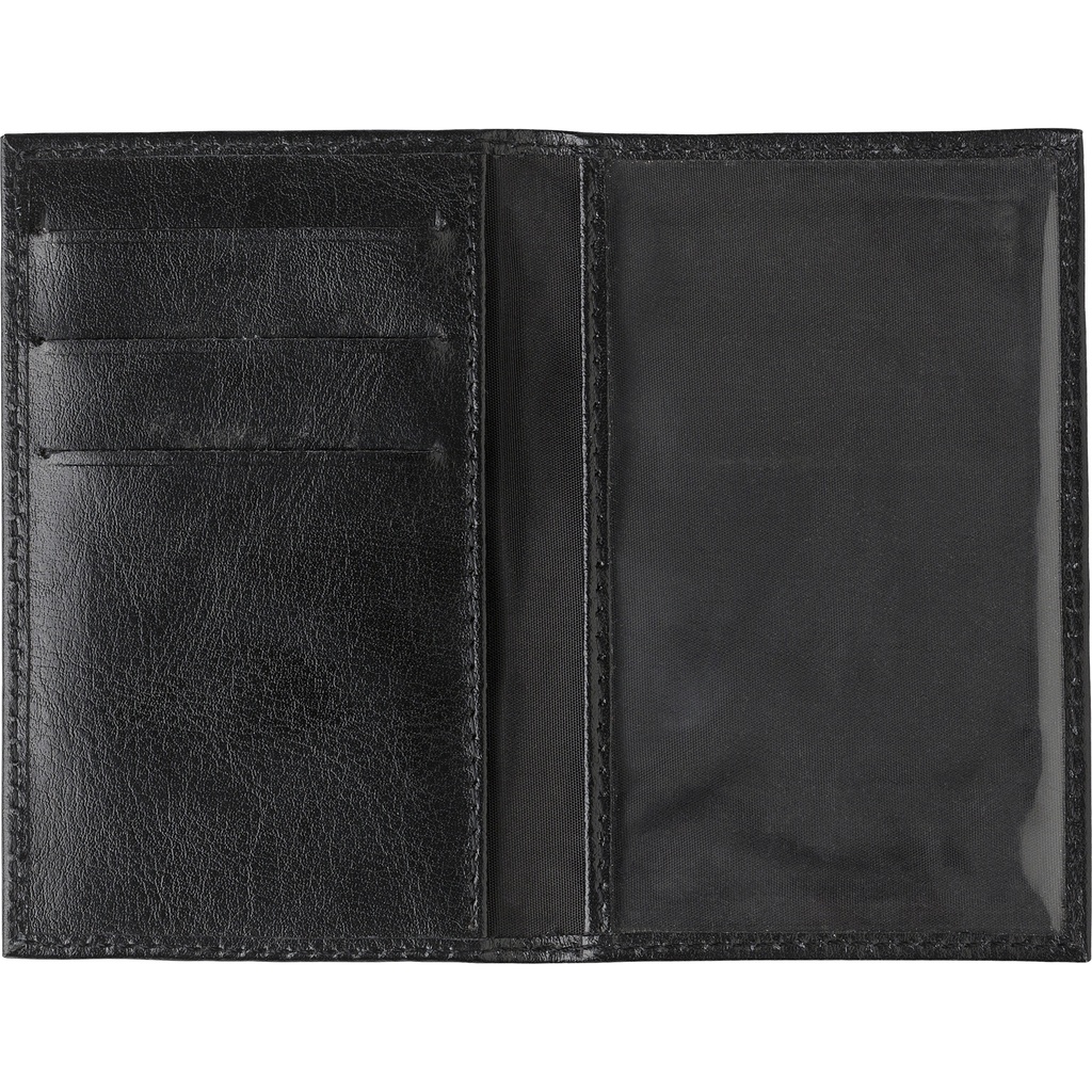 Split leather credit card wallet