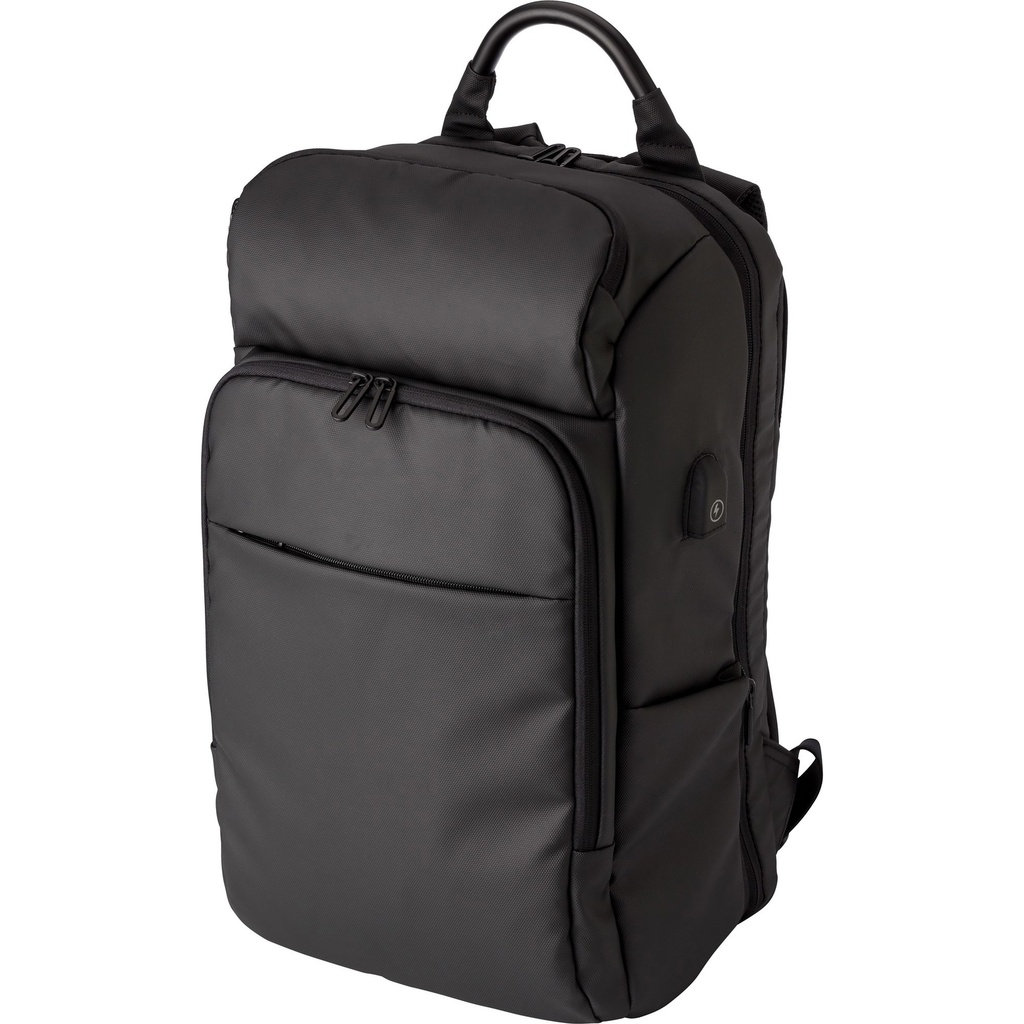 Backpack with laptop pocket and USB port