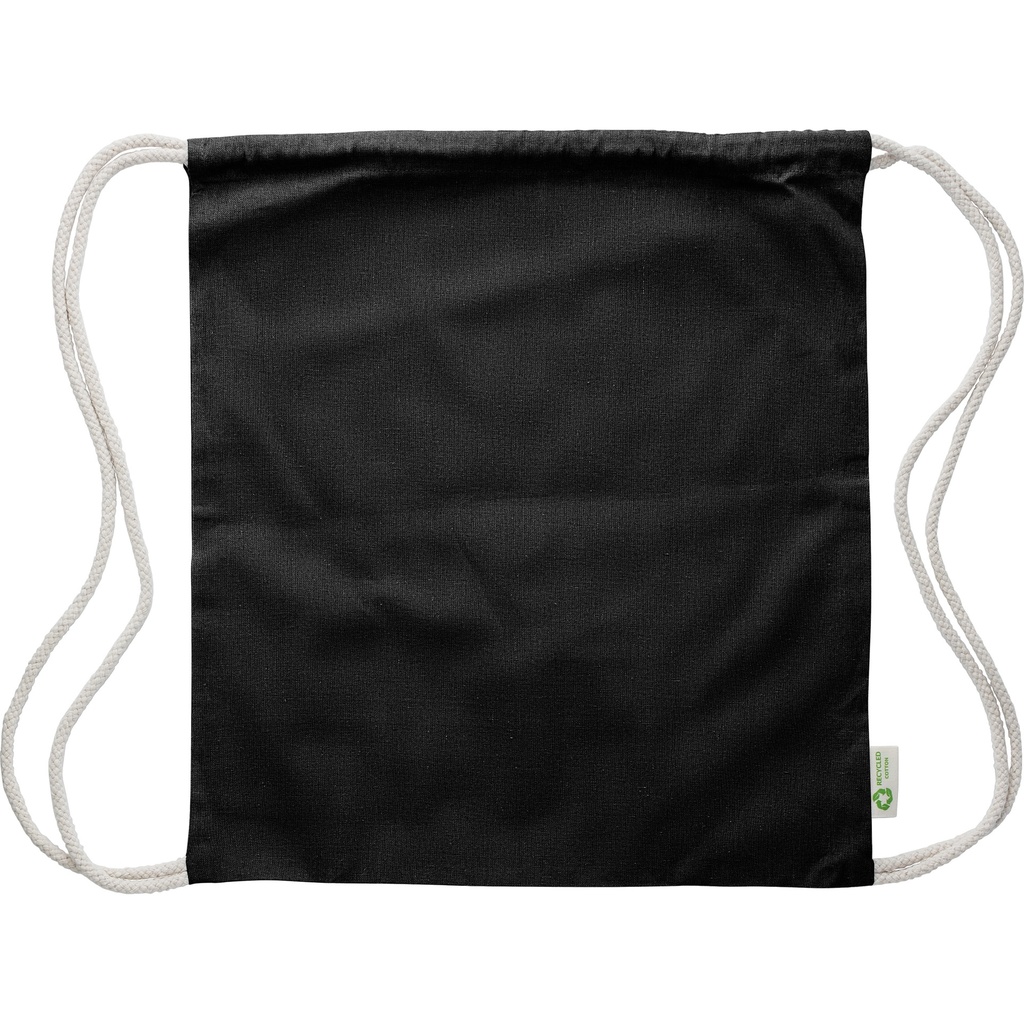 Recycled cotton drawstring bag. (120gsm/3.54oz)