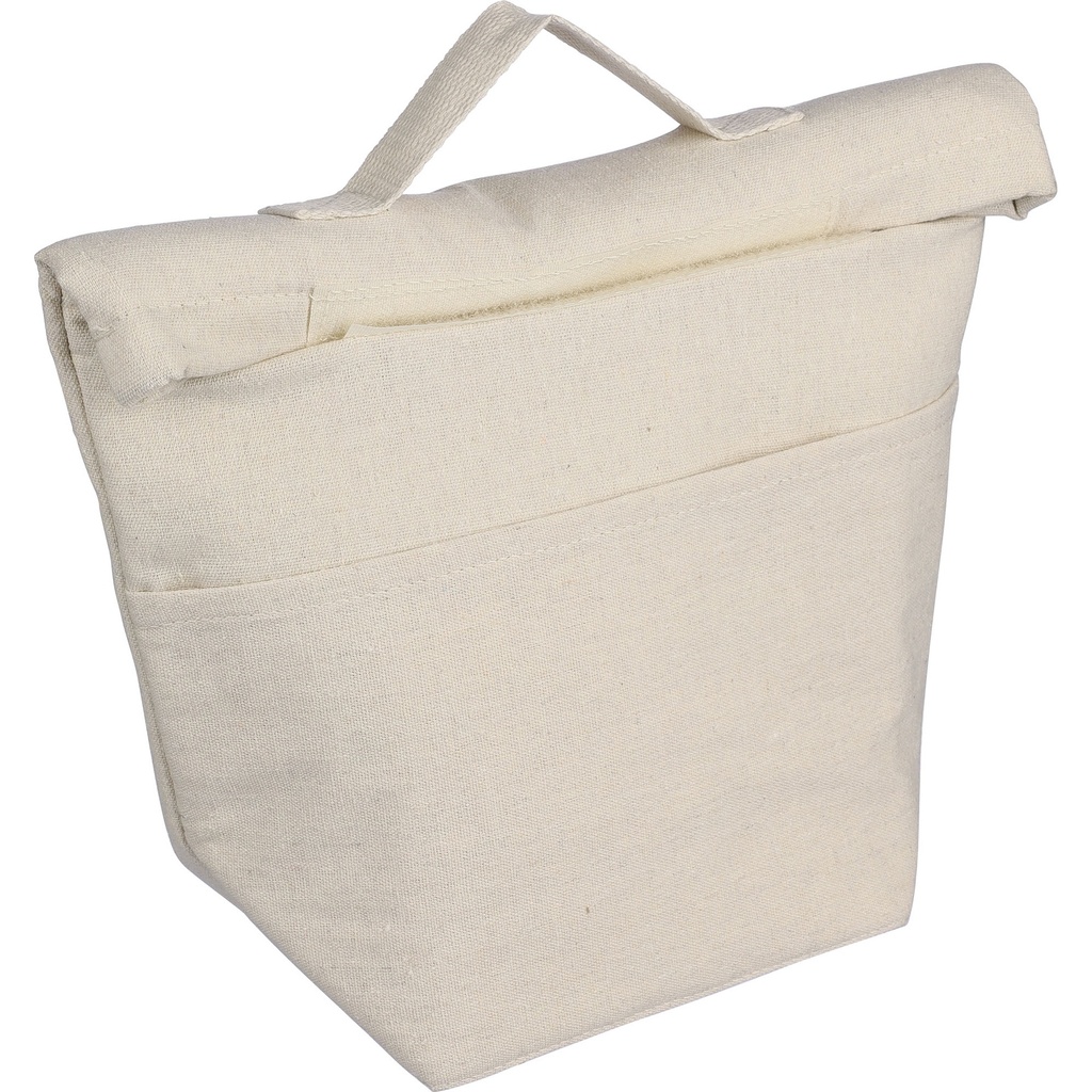 Recycled cotton rolltop cooler bag (220gsm/6.49oz)
