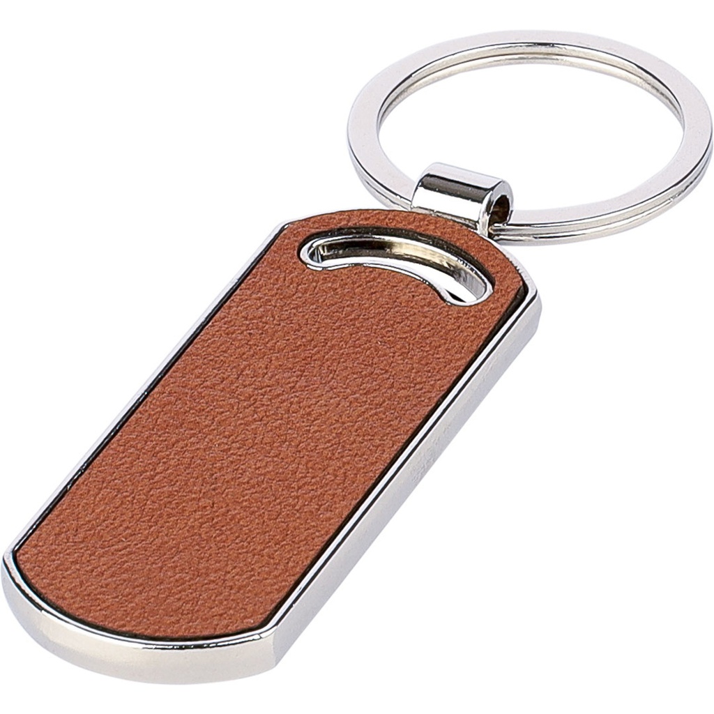 Recycled leather keyring