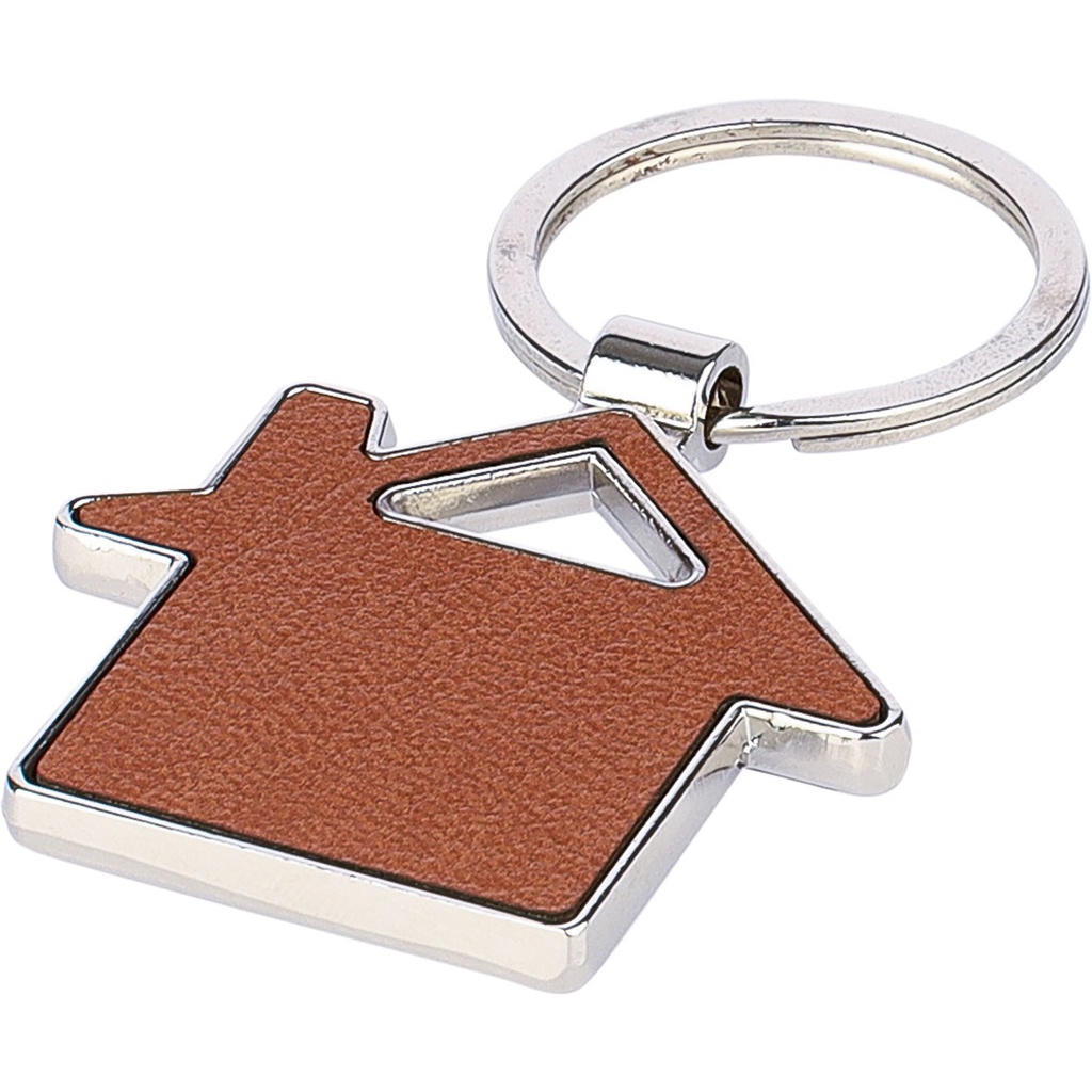Recycled leather house keyring