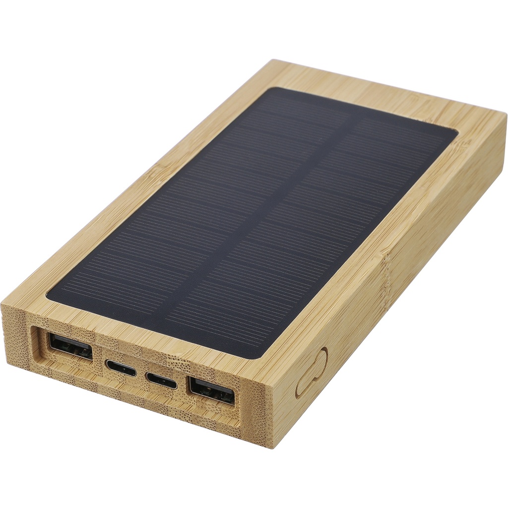 Bamboo solar power bank (10000 mAh)