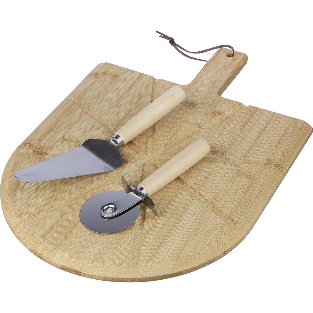 Bamboo pizza board set (3pc)