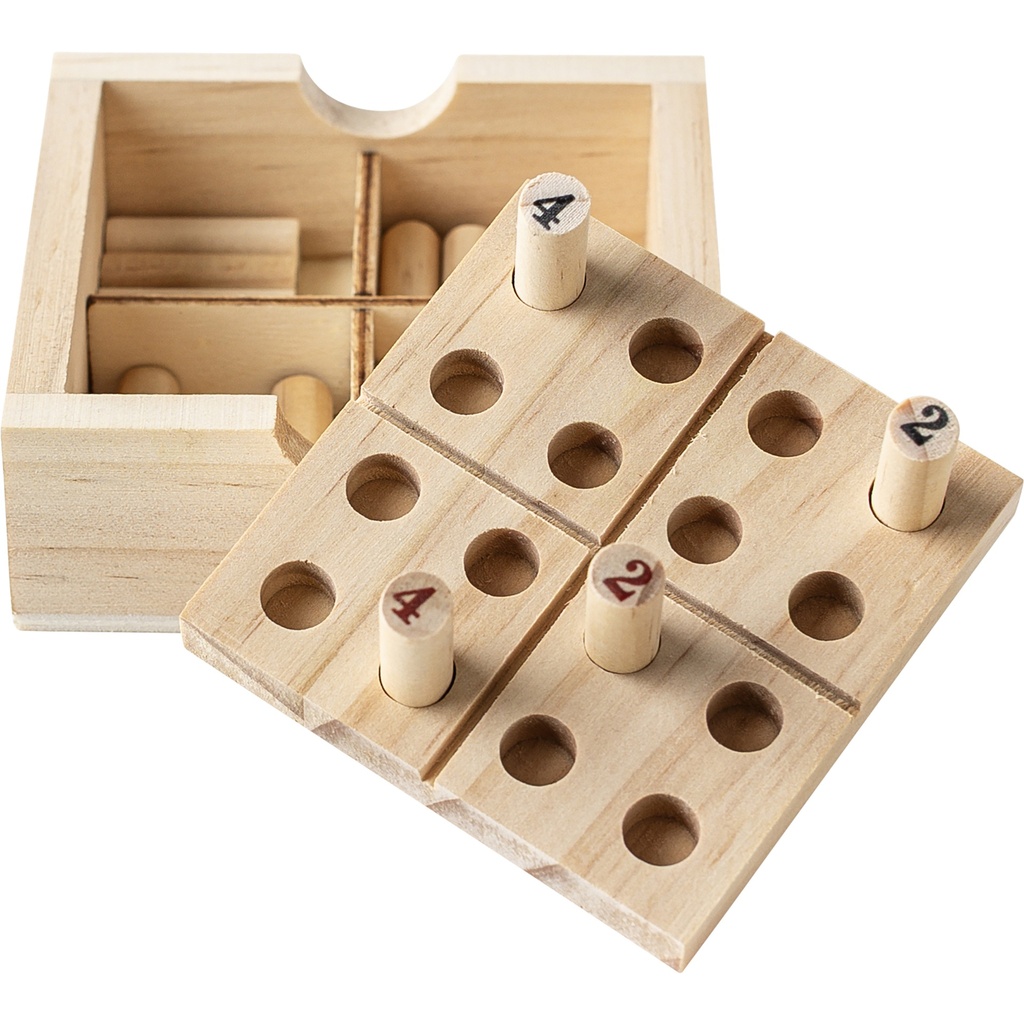 Mini wooden Sudoku set
