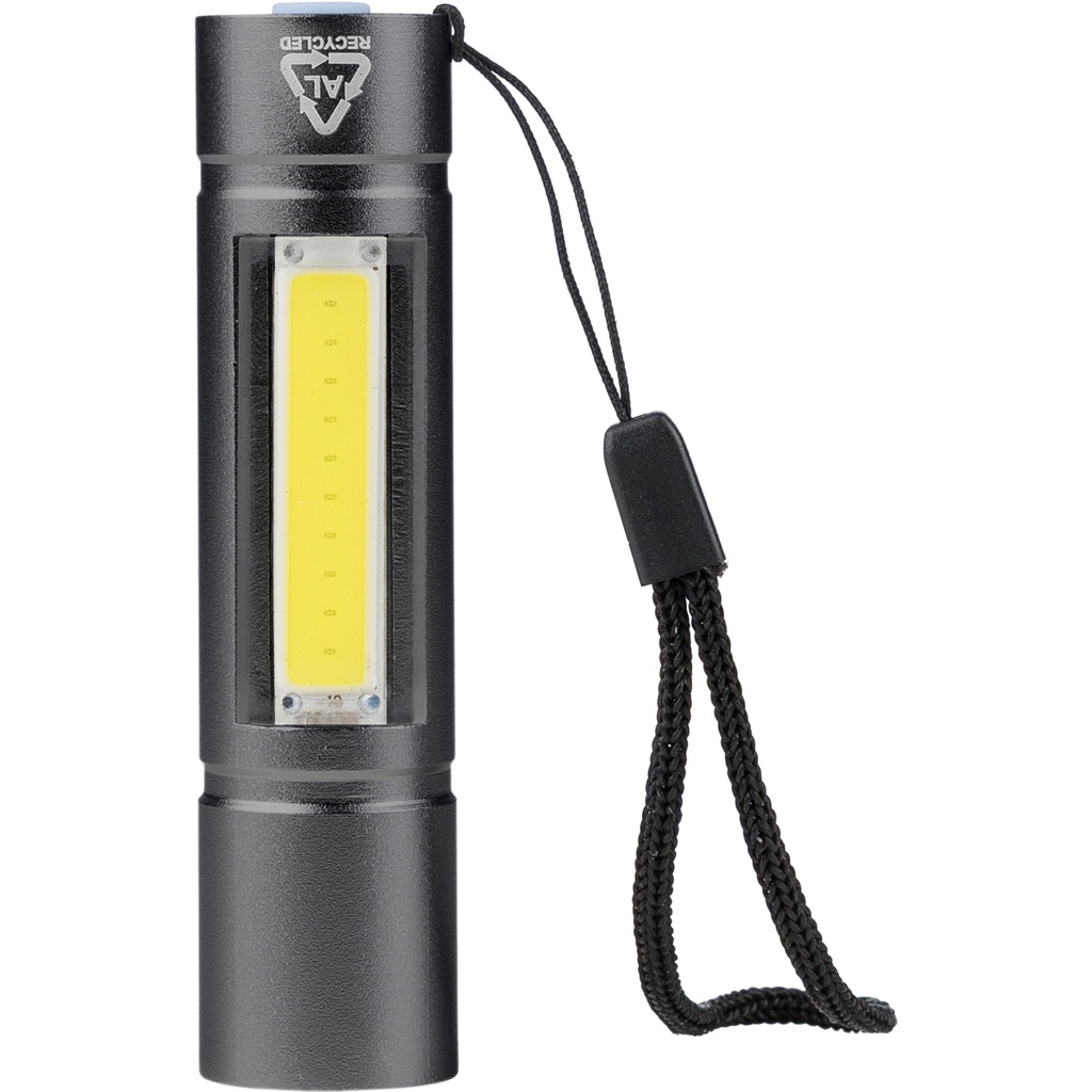 Recycled aluminium COB flashlight