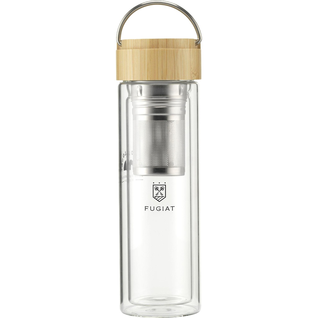 Glass bottle with tea strainer (300ml)