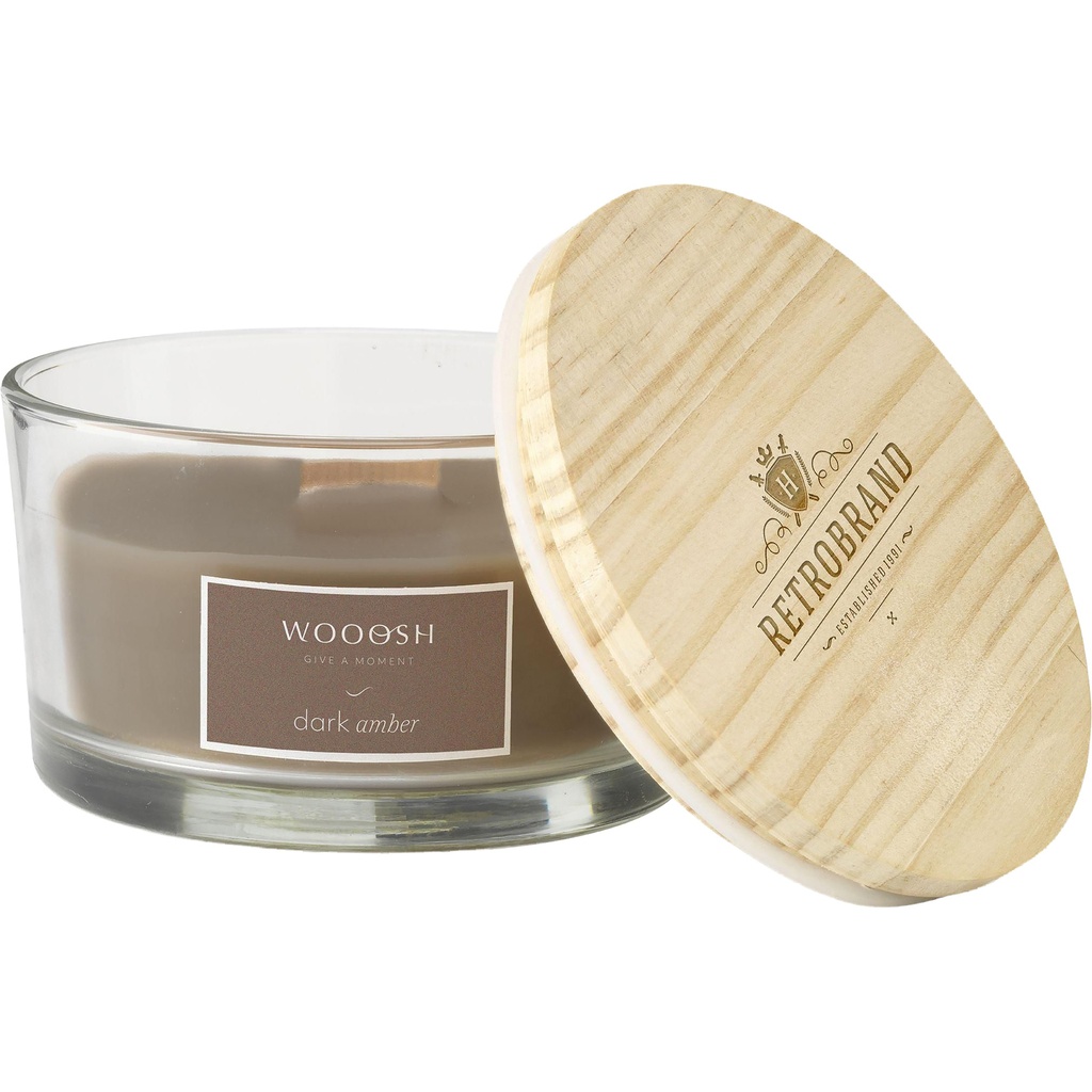 Wooosh Flame scented candle (dark amber)