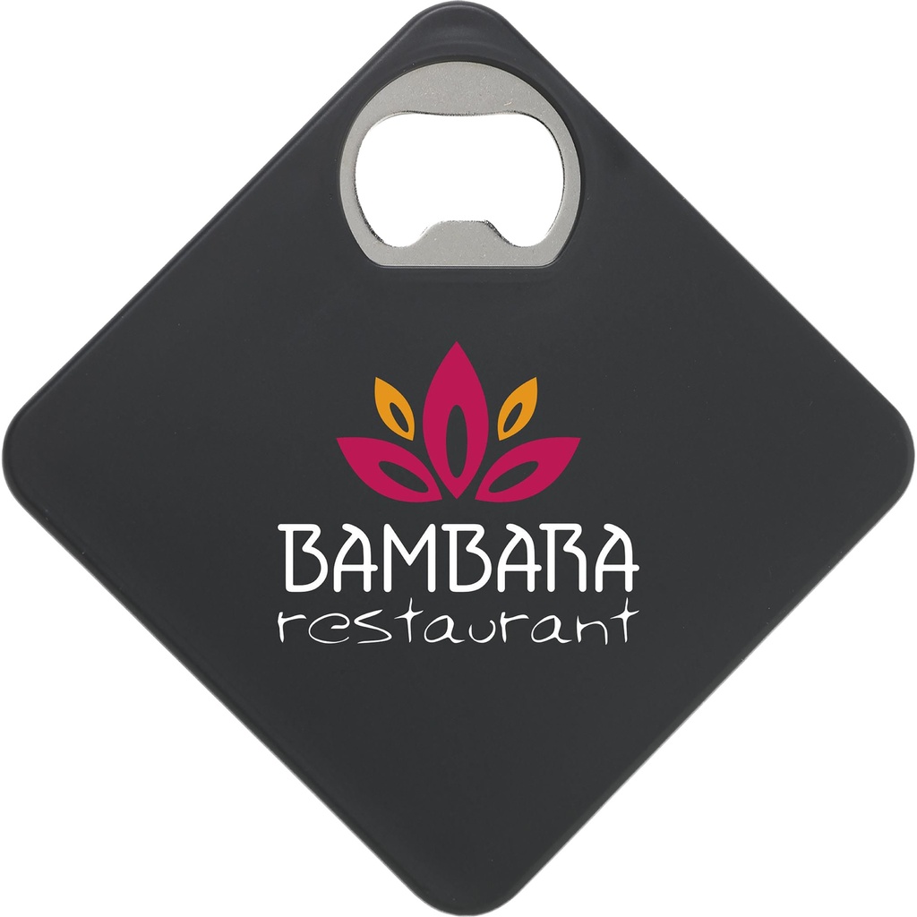 Coaster & bottle opener