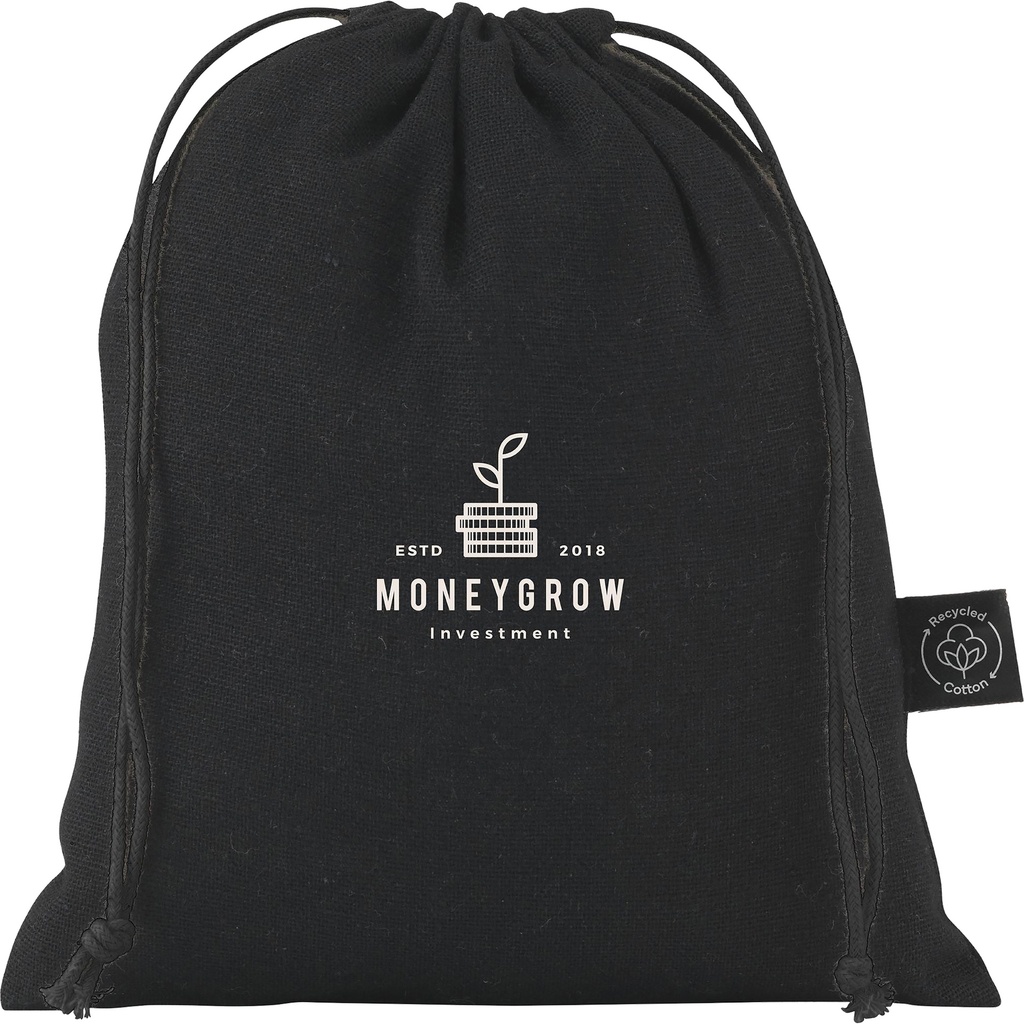 Recycled cotton gift pouch (150gsm/4.4oz)