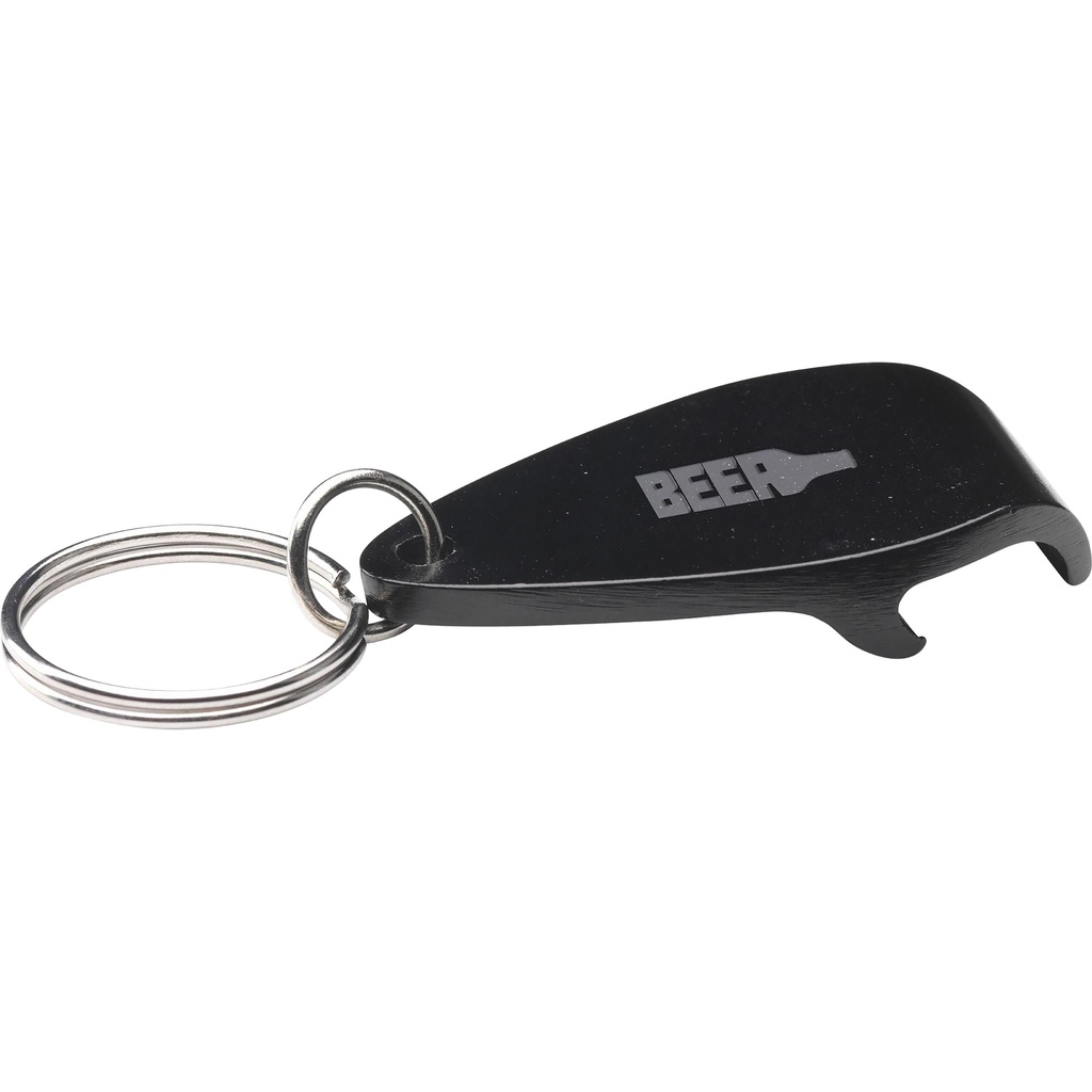 Recycled aluminium bottle opener keyring