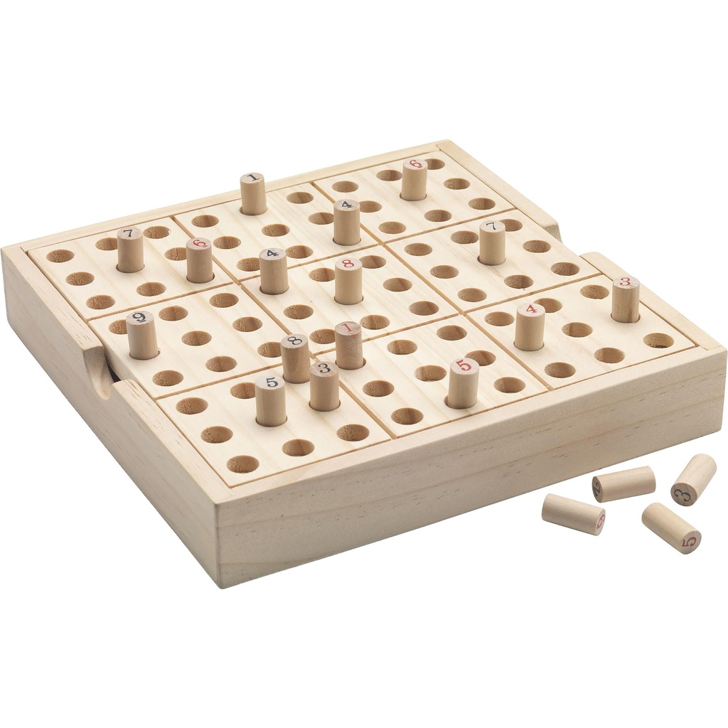 Wooden sudoku game