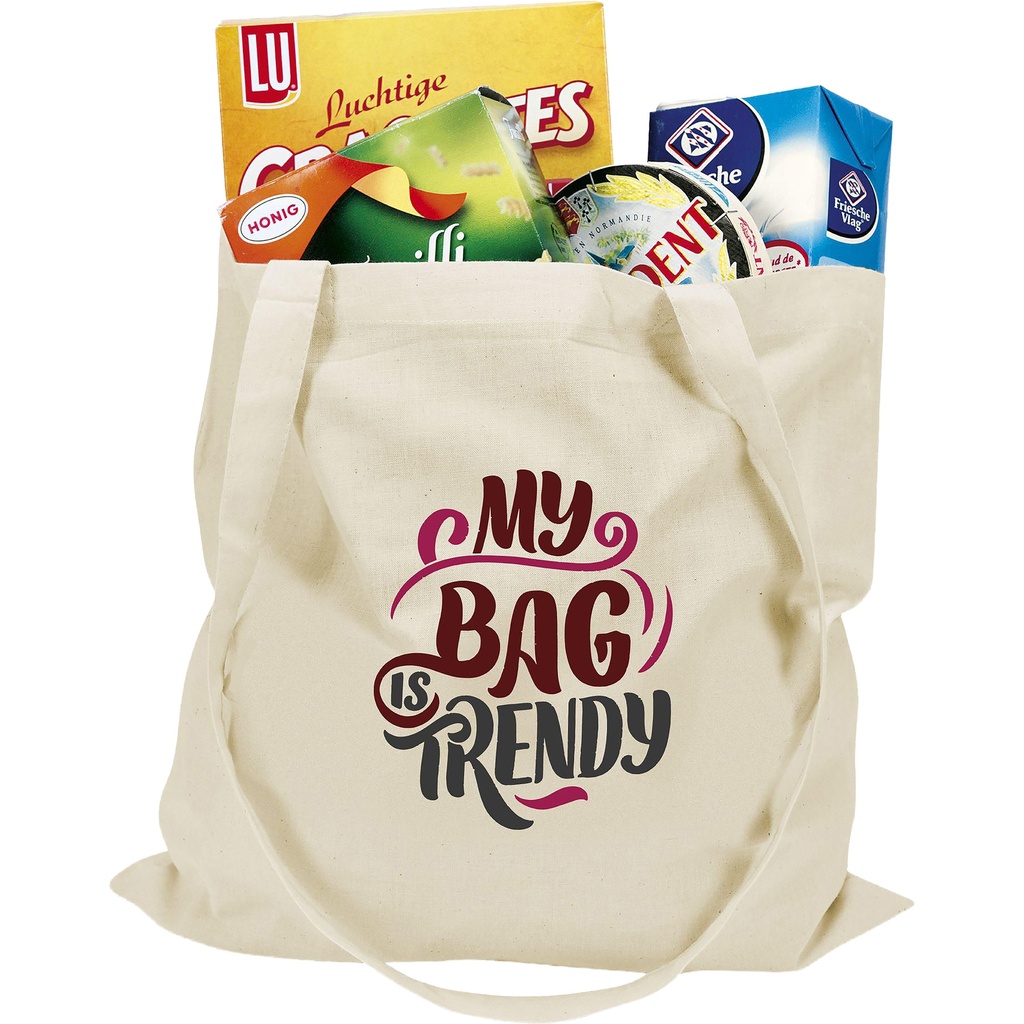 Long handle cotton shopper (135gsm/3.98oz)