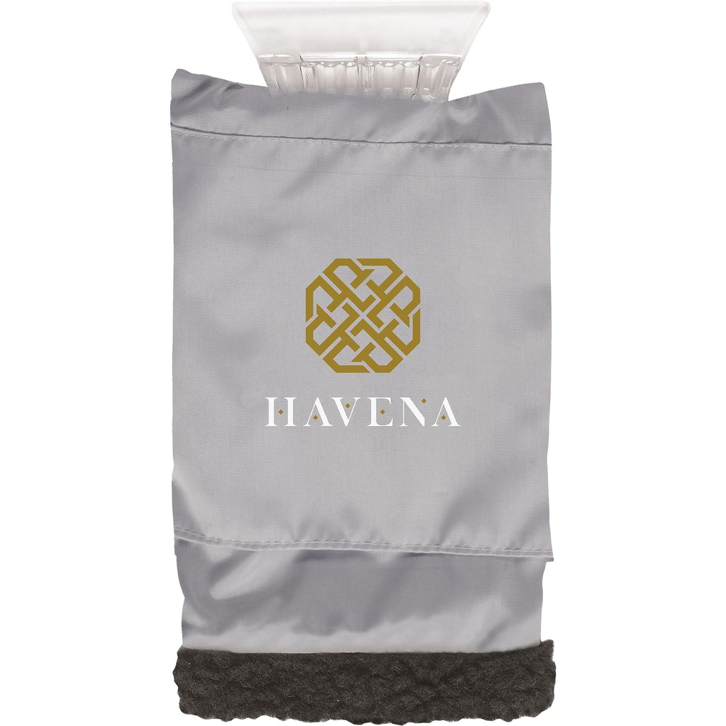 Glove ice scraper