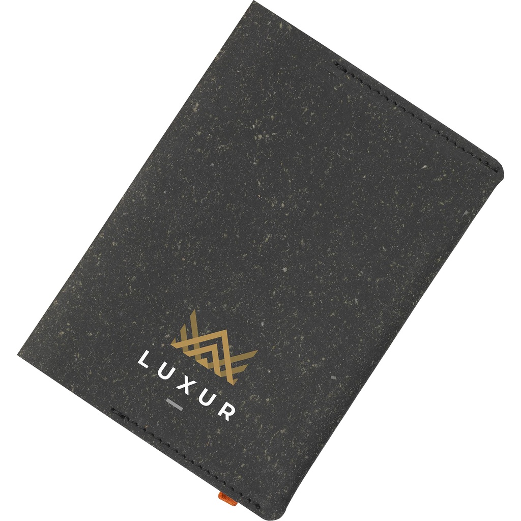Made recycled leather passport holder