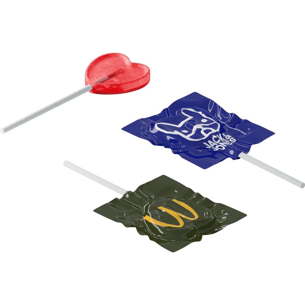 Flat heart lollipop (approx. 8.5g)